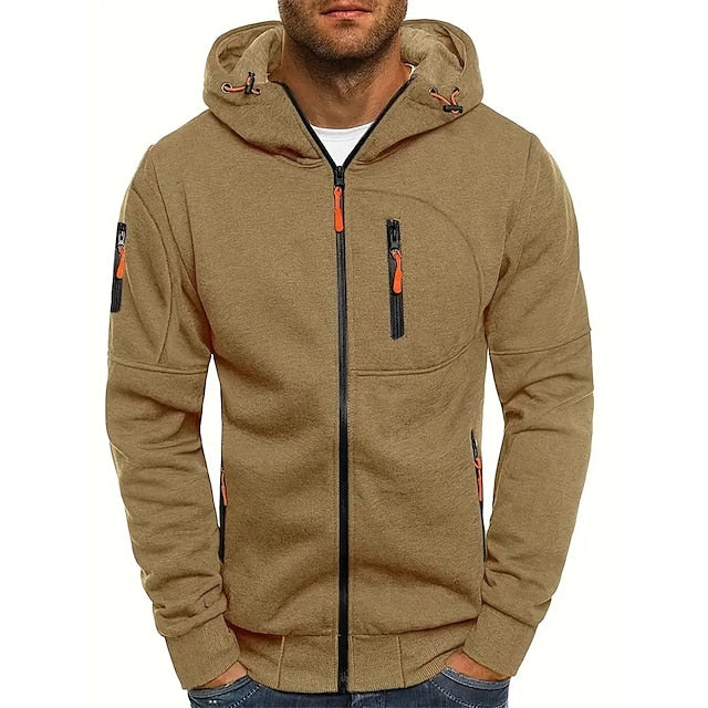 Alberto | Herren-Sweatshirt mit Reißverschluss und Tasche  